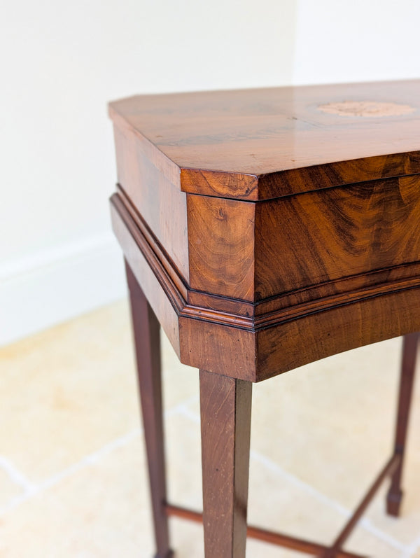 Antique Victorian Mahogany Work Box on Stand c.1880