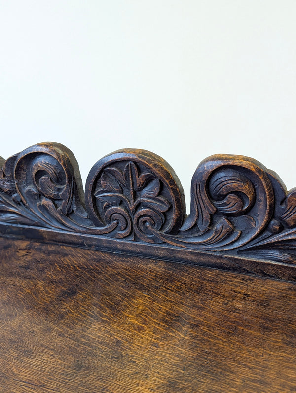 Antique Late Victorian Jacobean Revival Oak Side Table c.1890