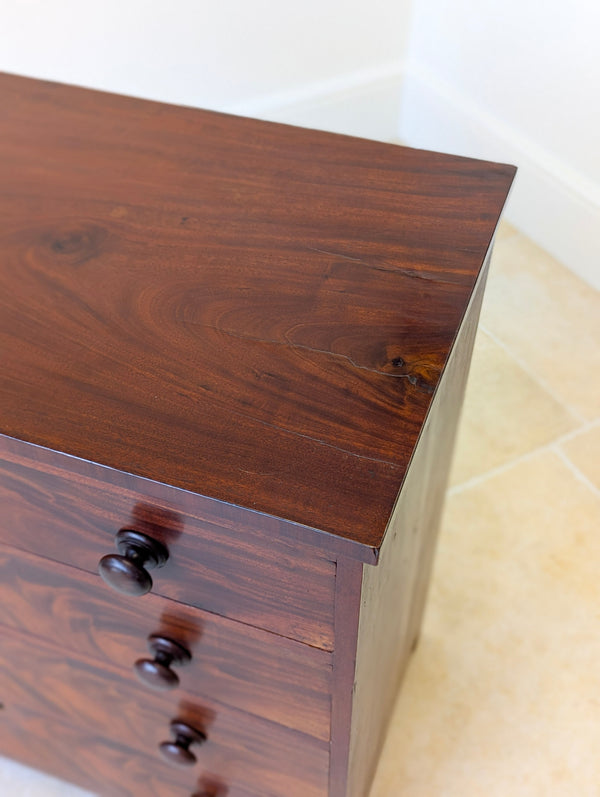 Antique Victorian Mahogany Small Chest of Drawers c.1870