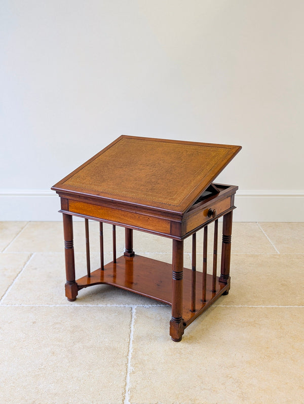 Antique Victorian Mahogany Library Chairside Reading Table c.1890