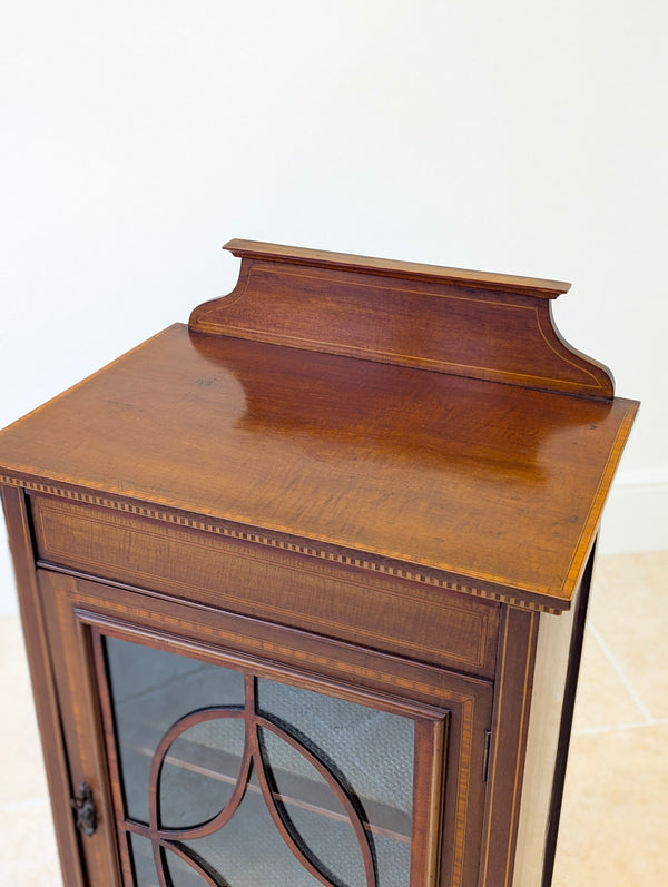 Antique Edwardian Inlaid Mahogany Glazed Display Cabinet c.1910