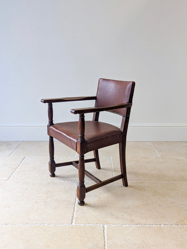 Antique Early 20th Century Oak Desk Chair c.1920