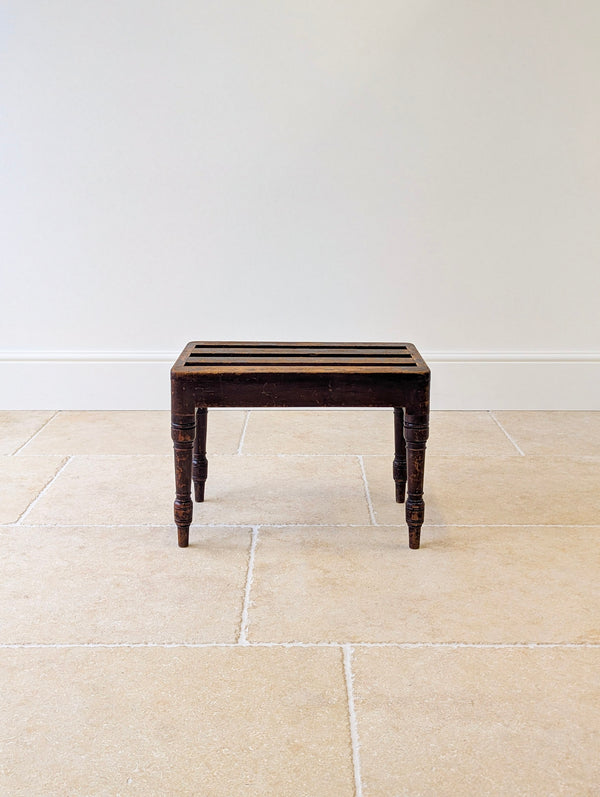 Antique Victorian Beech Luggage Stand by Brown & Lamont c.1870