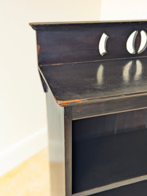 Antique Late Victorian Stained Pine Bookcase c.1890