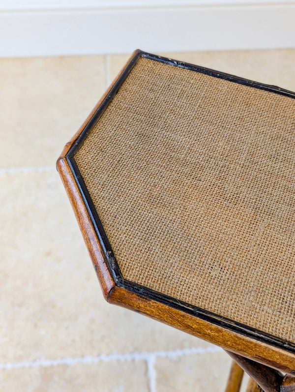 Antique Victorian Bamboo Side Table c.1890