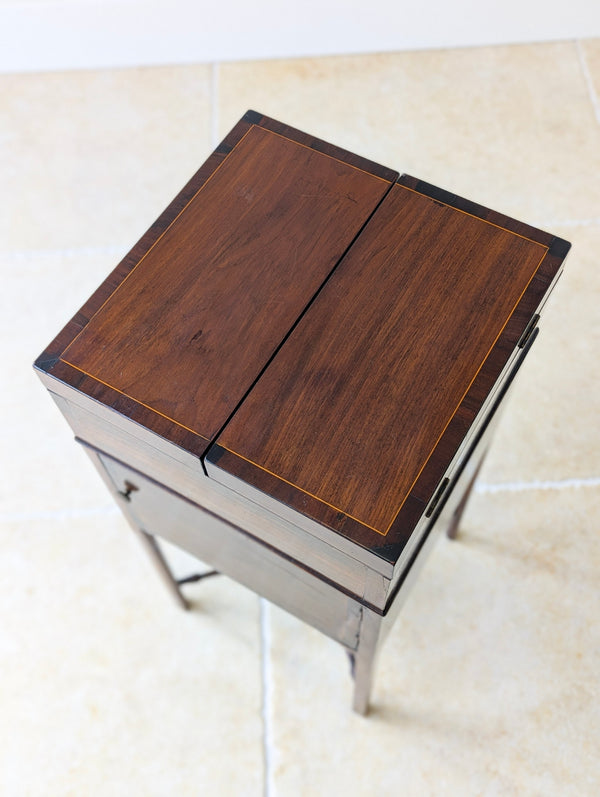 Antique Georgian Mahogany Gentleman’s Bedside Washstand c.1800