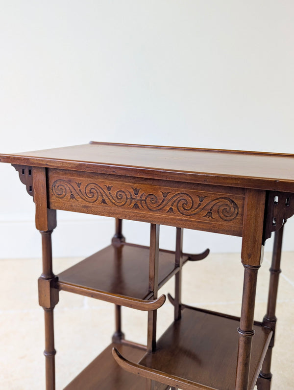 Antique Edwardian Mahogany Anglo-Japanese Pagoda Occasional Table c.1910