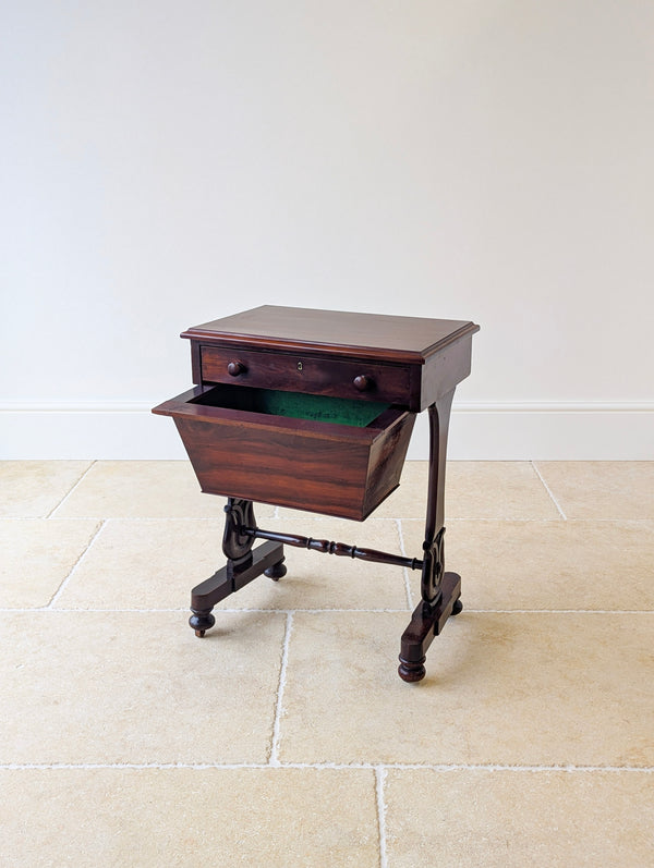 Antique Victorian Mahogany Sewing Table c.1880