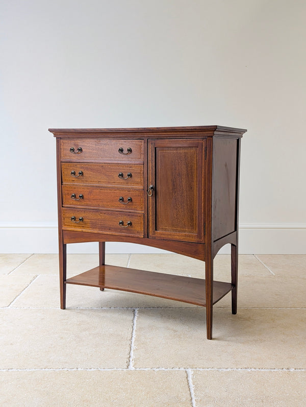 Antique Edwardian Mahogany Music Cabinet c.1910