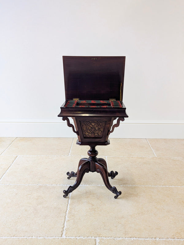Antique Victorian Rosewood Sewing / Reading Table c.1850