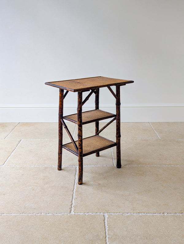 Antique Victorian Bamboo Three-Tier Occasional Table c.1890