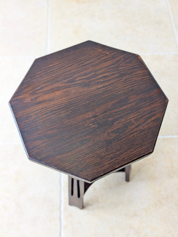 Antique Arts & Crafts Oak Occasional Table c.1900