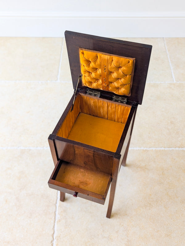 Antique Early 20th Century Walnut Sewing Table c.1920