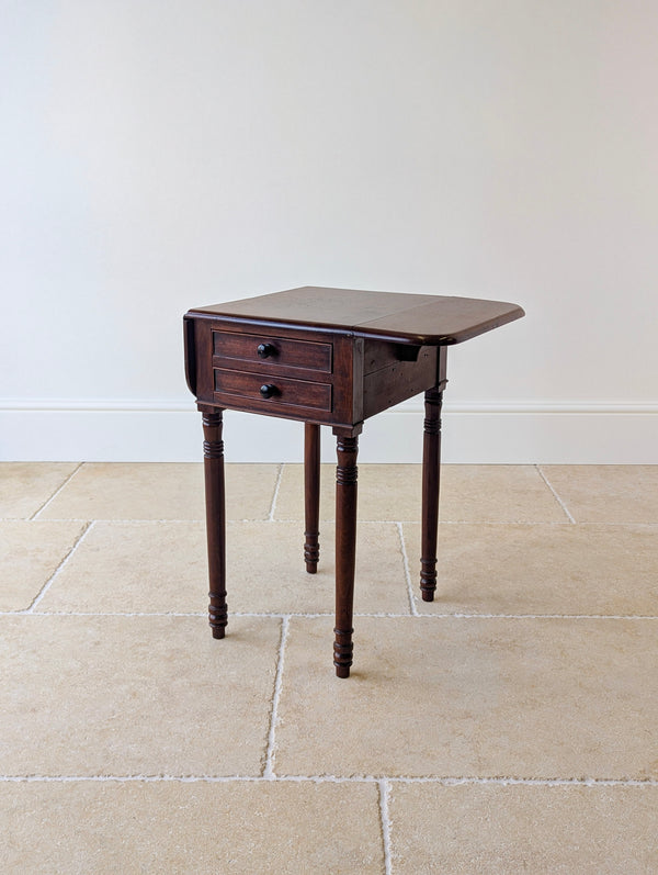 Antique Early Victorian Mahogany Pembroke Work Table c.1850