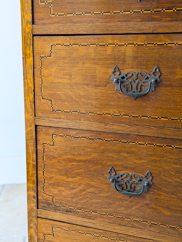 Antique Edwardian Oak Chest of Drawers c.1910