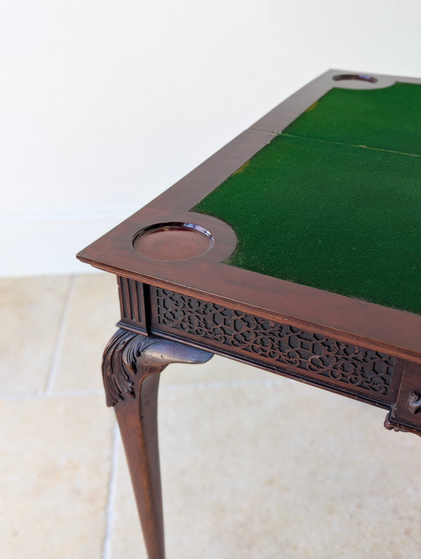 Antique Edwardian Mahogany Fold-Over Card Table c.1900
