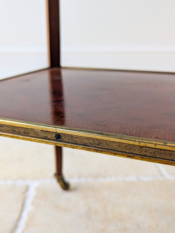 Antique Victorian Mahogany Two-Tier Occasional Table by W. Turner Lord & Co c.1880