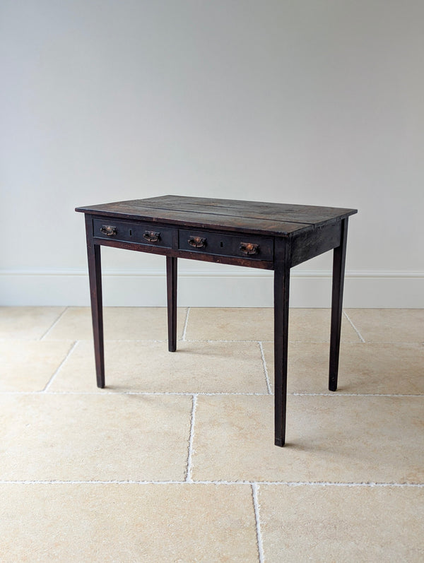Antique George III Country House Oak Side Table c.1800