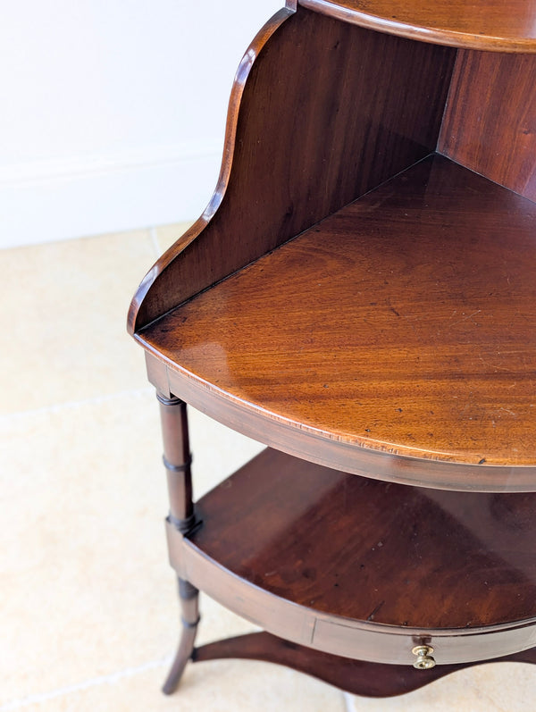 Antique Regency Mahogany Tiered Corner Stand c.1820
