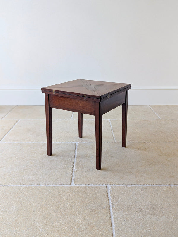 Antique Edwardian Mahogany Diminutive Envelope Card Table c.1910