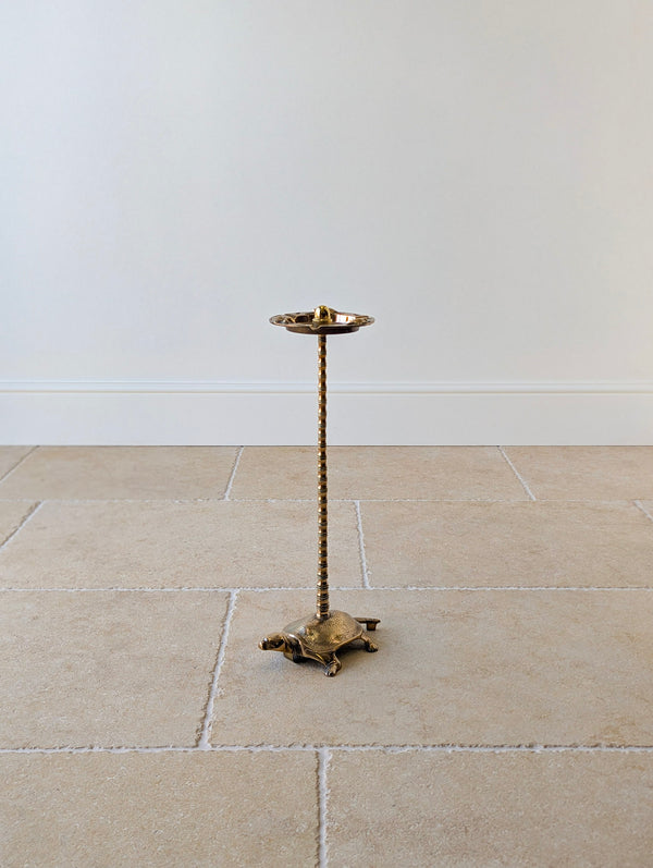 Antique Early 20th Century Brass Tortoise Floor-Standing Cigar Stand c.1920