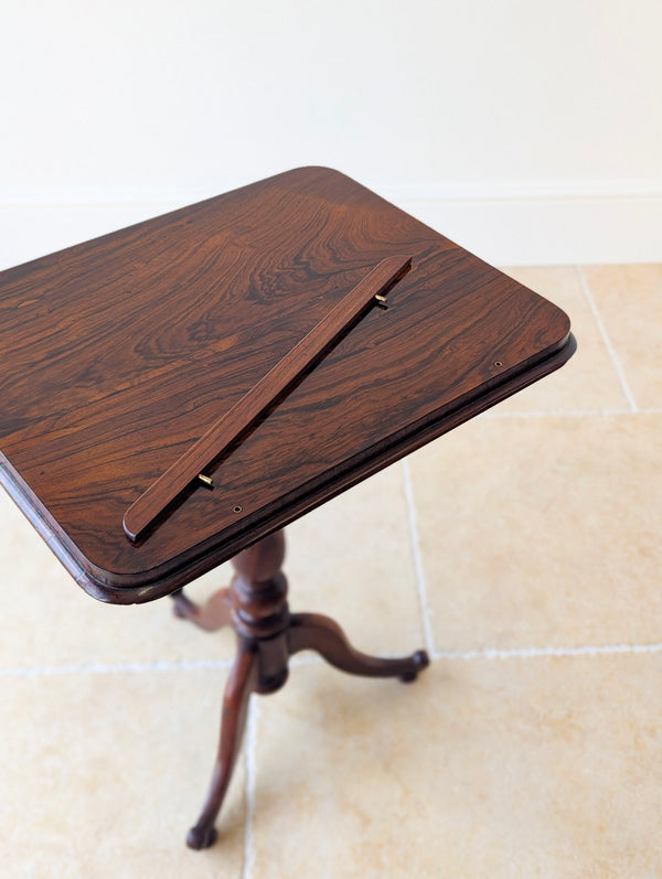 Antique William IV Rosewood Reading Stand & Occasional Table c.1830
