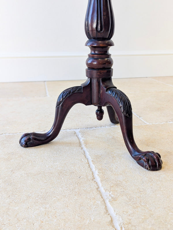 Antique Victorian Chippendale Revival Mahogany Torchère c.1880
