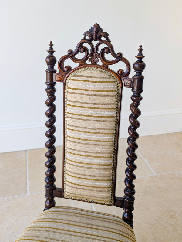Antique Mid-Victorian Walnut High-Back Parlour Chair c.1850