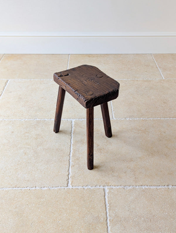 Antique Victorian Oak Birmingham Jeweller's Stool c.1860
