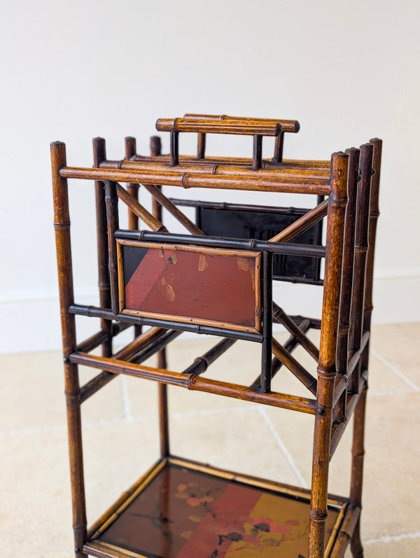 Antique Victorian Aesthetic Movement Bamboo Canterbury c.1890