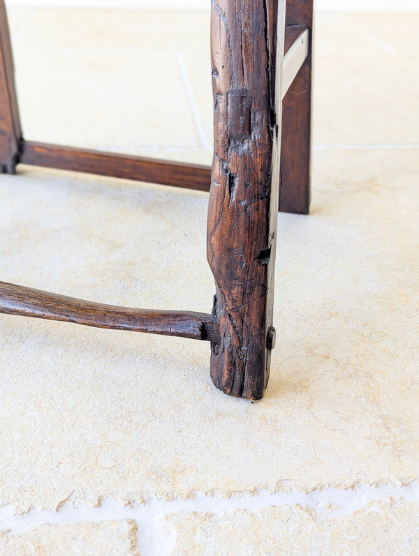 Antique Georgian Oak Vernacular Stool c.1750