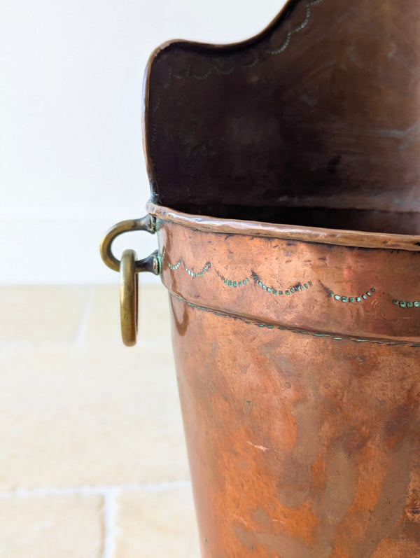 Antique 19th Century French Copper Grape Hod c.1890