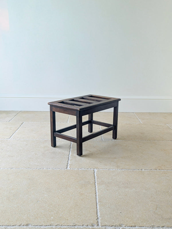 Antique Edwardian Oak Luggage Stand c.1910