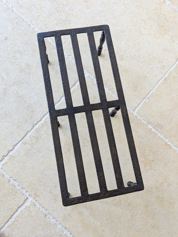 Antique Georgian Country-House Wrought Iron Hearth Footman c.1800