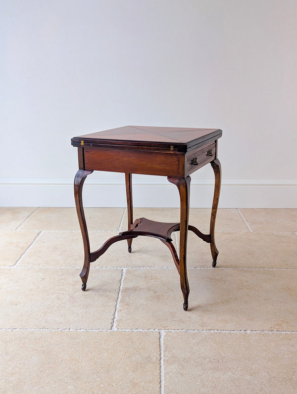 Antique Edwardian Mahogany Envelope Card Table c.1905