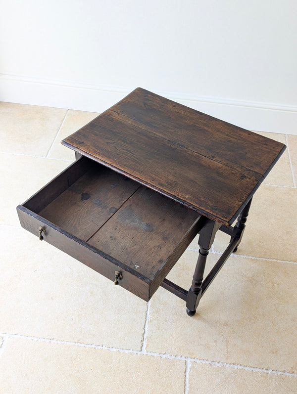 Antique William & Mary Oak Side Table c.1690