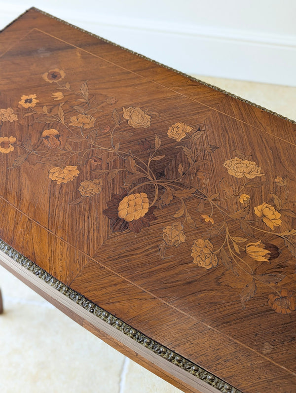 Antique Victorian Louis XV Style Kingwood Card Table c.1890