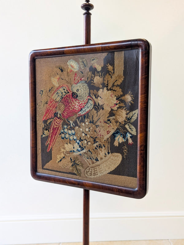 Antique William IV Rosewood Pole Screen c.1830