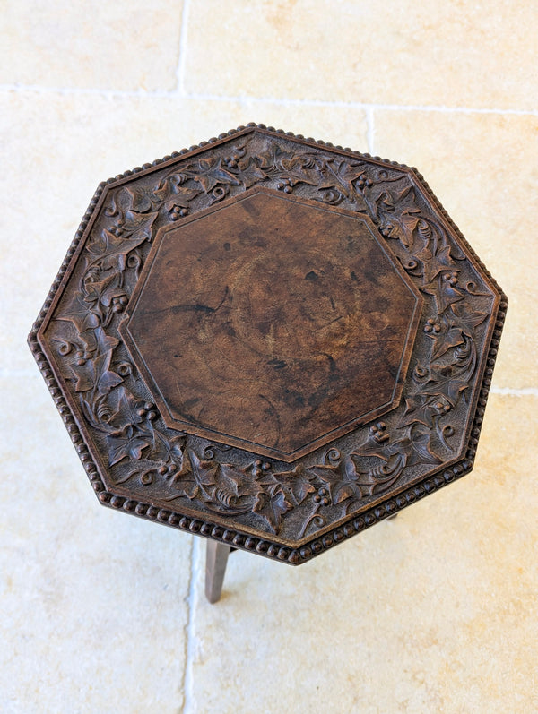 Antique Victorian Walnut Arts & Crafts Occasional Table c.1890