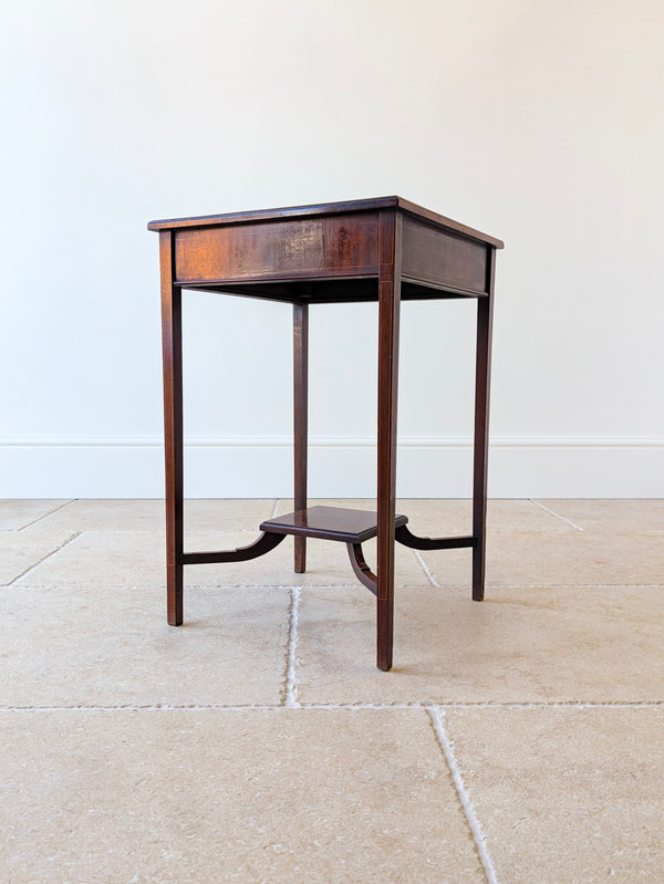 Antique George III Inlaid Mahogany & Burr Yew Occasional Table c.1790