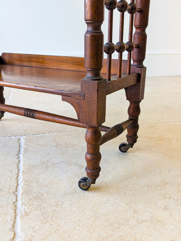 Antique Arts & Crafts Oak Liberty & Co. Reading Table Bookstand c.1900
