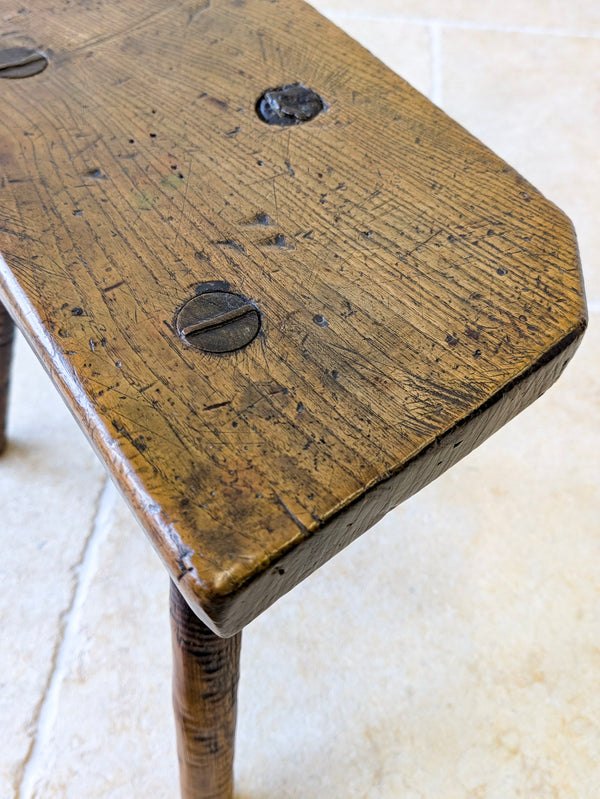 Antique Victorian Elm & Ash Cutler’s Stool c.1850