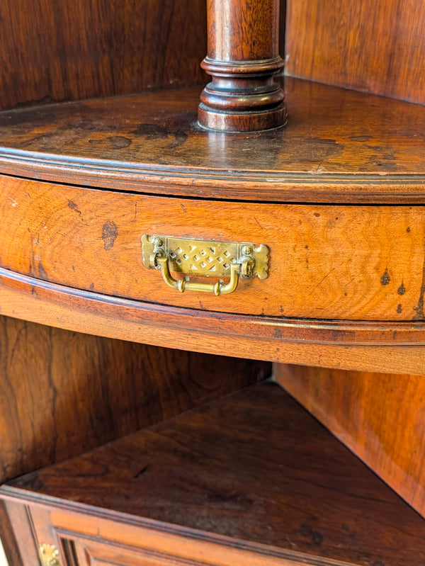 Antique Victorian Mahogany Corner Shaving Stand c.1890