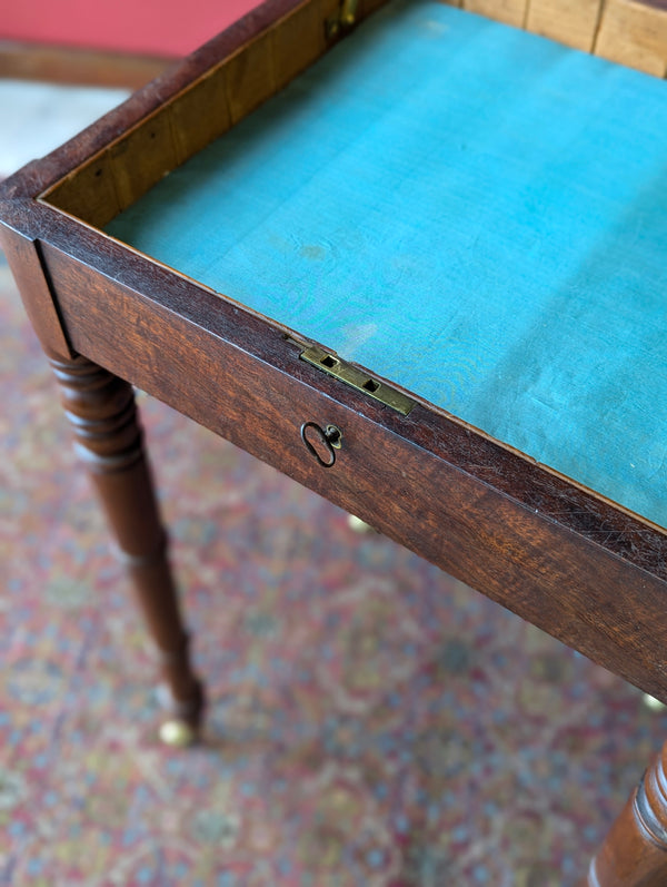 Antique Victorian Mahogany Work Table / Bedside