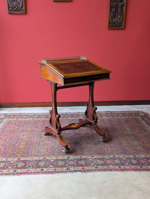 Antique Victorian Mahogany Davenport Writing Desk