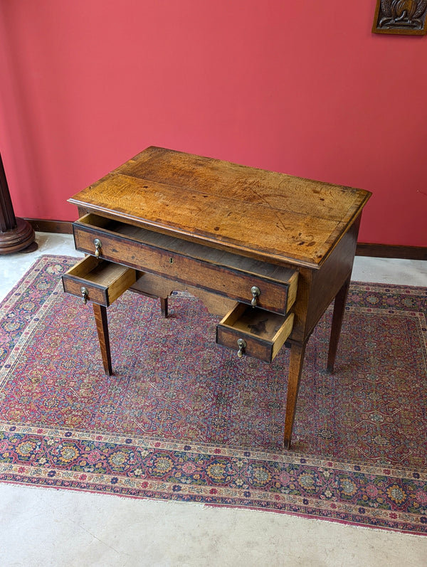 Antique 18th Century Georgian Welsh Oak Country-Made Lowboy Table