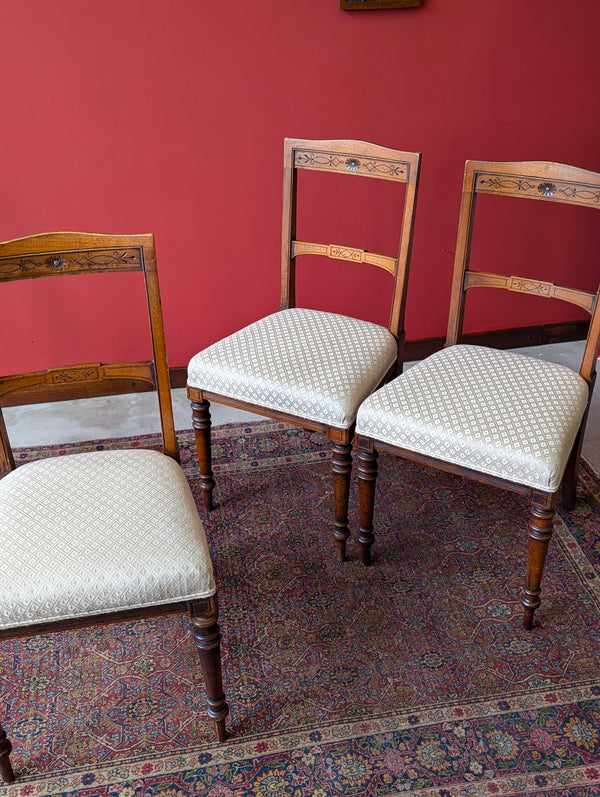 Set of 4 Antique Victorian Mahogany Dining Chairs