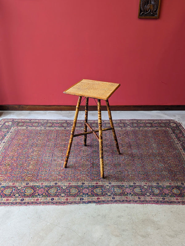 Antique Victorian Bamboo Occasional Table / Plant Stand