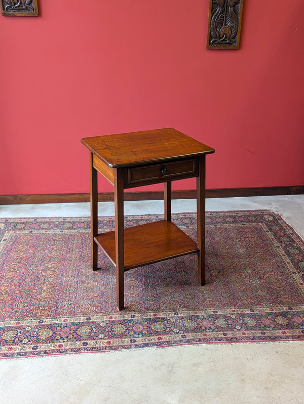 Antique Early 20th Century Oak Side Table / Bedside