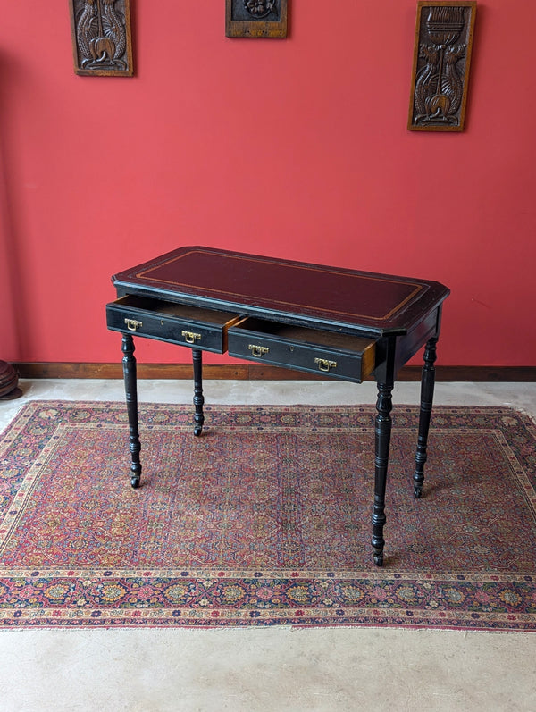 Antique Victorian Ebonised Aesthetic Movement Writing Table Desk